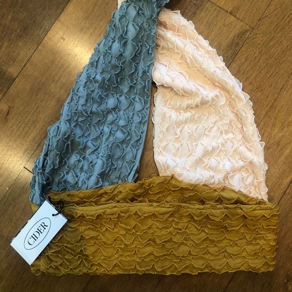 Shop Cider Color Patchy Halter Tank Top - Picture 2 of 3